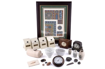 Lot 224 - A collection of four 1950’s kitchen storage tins; and other items