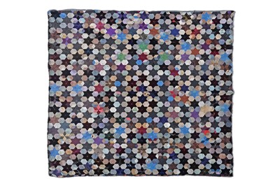 Lot 76 - A 19th Century stars and cubes pattern patchwork quilt