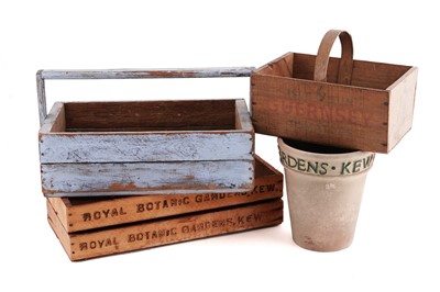 Lot 212 - A mid-20th Century Guernsey Tomatoes pine crate