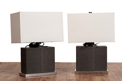 Lot 568 - Safavieh, New York: a pair of contemporary table lamps