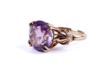 Lot 101 - An amethyst cocktail ring