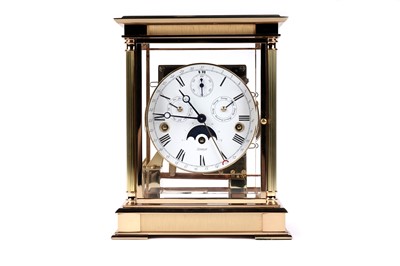 Lot 1229 - Kieninger: a fine brass cased mantel clock