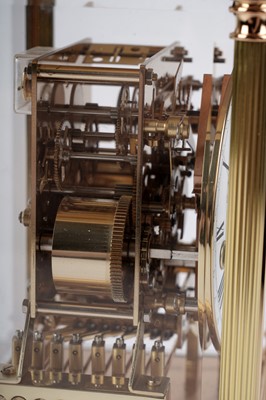 Lot 1229 - Kieninger: a fine brass cased mantel clock
