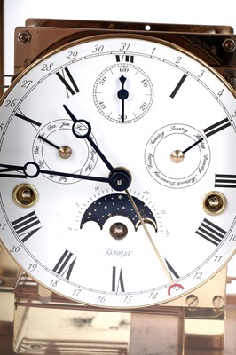 Lot 1229 - Kieninger: a fine brass cased mantel clock