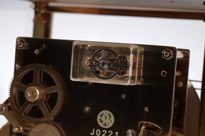 Lot 1229 - Kieninger: a fine brass cased mantel clock