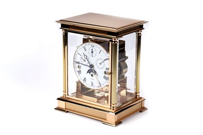 Lot 1229 - Kieninger: a fine brass cased mantel clock
