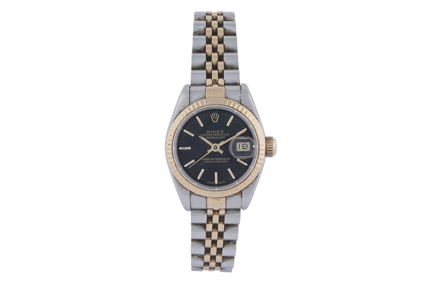 Lot 425 - Rolex Oyster Perpetual Datejust: a steel and gold cased lady's automatic wristwatch