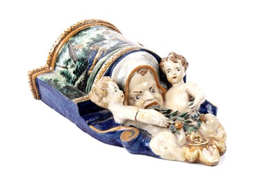 Lot 839 - A 19th Century Continental majolica wall pocket