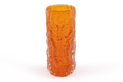 Lot 727 - A Whitefriars tangerine 'Bark' vase