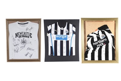 Lot 490 - Three signed NUFC tops
