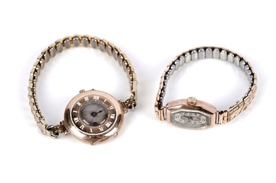 Lot 274 - Two gold cased wristwatches