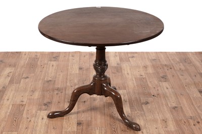 Lot 449 - A Georgian and later mahogany tripod table