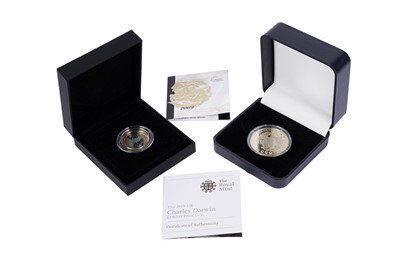 Lot 199 - Two gold plated silver proof coins
