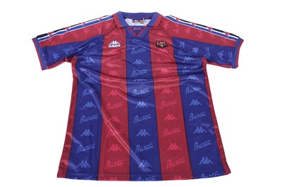 Lot 503 - An autographed Kappa Barcelona home strip
