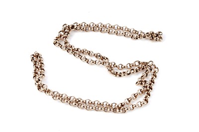 Lot 149 - A 9ct yellow gold belcher link chain necklace