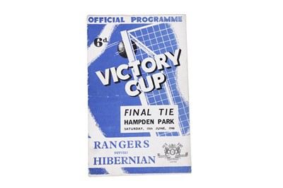 Lot 465 - A 1946 Scottish Victory Cup Final Tie programme