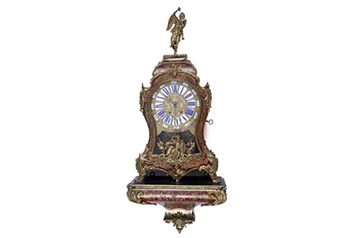 Lot 1003 - H&F, Paris: a Louis XV French boulle work bracket clock and bracket