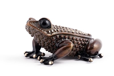 Lot 748 - Tim 'Frogman' Cotterill - Toad | patinated bronze