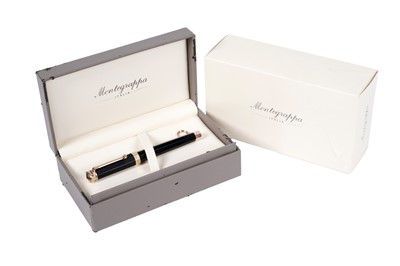Lot 231 - A Montegrappa NeroUno Linea rose gold plated fountain pen
