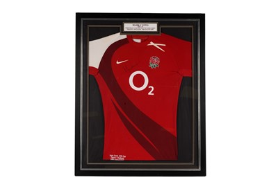Lot 516 - An autographed match-worn Nike England rugby shirt