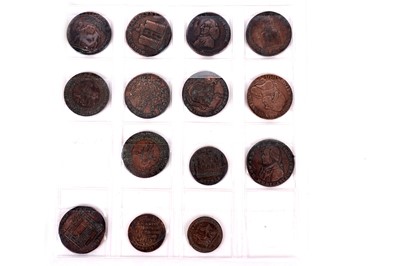 Lot 205 - A selection of mostly 18th Century copper tokens