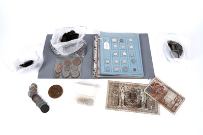 Lot 195 - A selection of 19th Century and later British and foreign coinage and bank notes