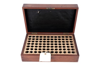 Lot 176 - An early 20th Century mahogany cartridge case