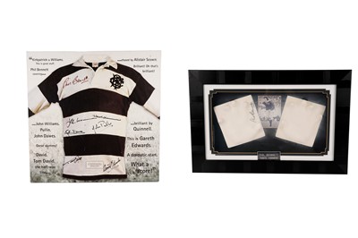 Lot 519 - ‘Safe Hands’: a pair of moulded plaster hands; and a signed print