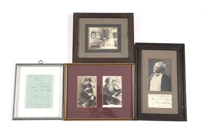 Lot 172 - Two framed photographs of Wilhemj August; and other items