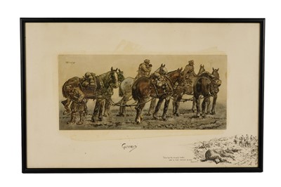 Lot 640 - "Snaffles" Charles Johnson Payne - Gunners | lithograph