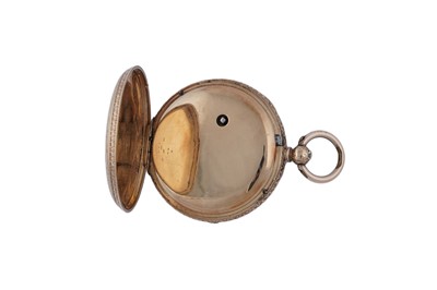 Lot 595 - An 18ct yellow gold cased open faced fob watch