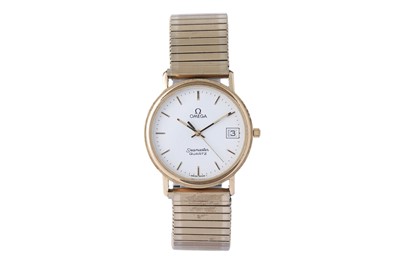 Lot 445 - Omega Seamaster: a gilt steel cased quartz wristwatch