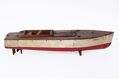 Lot 340 - A boxed early 20th Century tinplate model boat ‘Forelle’