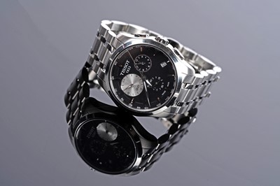 Lot 791 - A Tissot 1853 Tachymeter Chronograph quartz stainless steel wristwatch