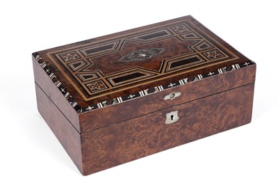 Lot 676 - An early 20th Century inlaid birdseye maple writing slope