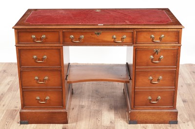 Lot 451 - Bradley: a Georgian style mahogany pedestal desk