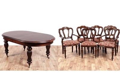 Lot 456 - Barker and Stonehouse: a Victorian style dining table and six dining chairs