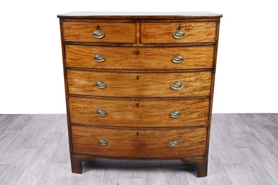 Lot 1 - A George III mahogany bowfront chest of drawers