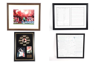 Lot 526 - Signed Shay Given items; and a signed Gazza DVD gold disc