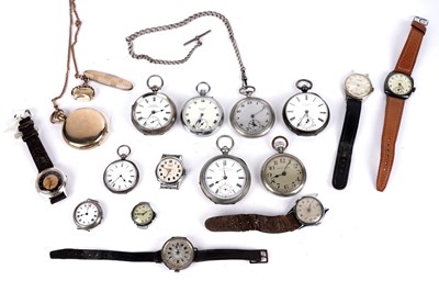 Lot 263 - A selection of pocket watches and wristwatches