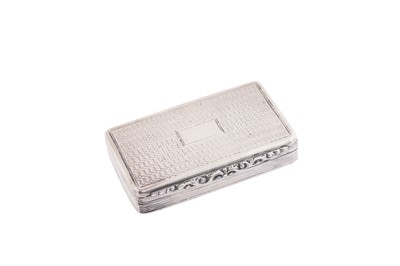 Lot 850 - An early Victorian silver snuff box