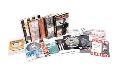 Lot 475 - Testimonial and Charity football match programmes plus signed books