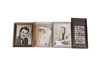 Lot 441 - Celebrity signatures and postcards, including: a Ronald Reagan autograph