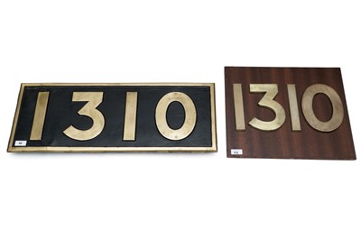 Lot 198 - A Finnish State Railways front number plate; and a cab side number plate
