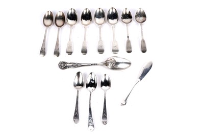 Lot 375 - A collection of silver spoons