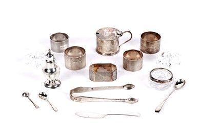 Lot 376 - A selection of silver tableware