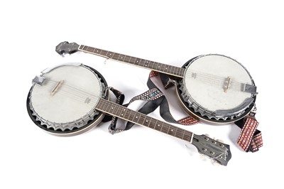 Lot 568 - Two banjos including: a John Hornby Skewes vintage six-string banjo