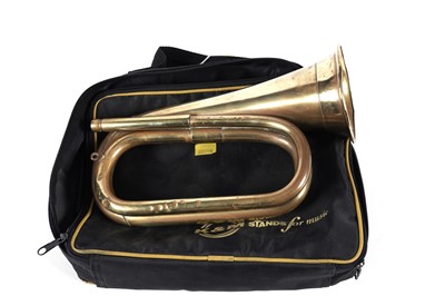 Lot 553 - A brass bugle