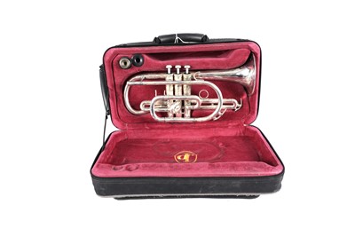 Lot 542 - A John Packer 171SWS silver plated cornet