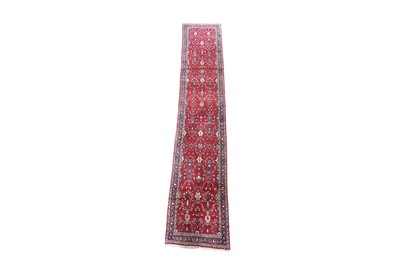 Lot 964 - A Persian hand-knotted Mehraban runner